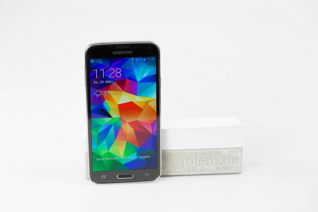 Samsungs neues Galaxy S5 (Bild: Fabian Hamacher/Golem.de)